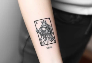 King's card as a warrior tattoo idea