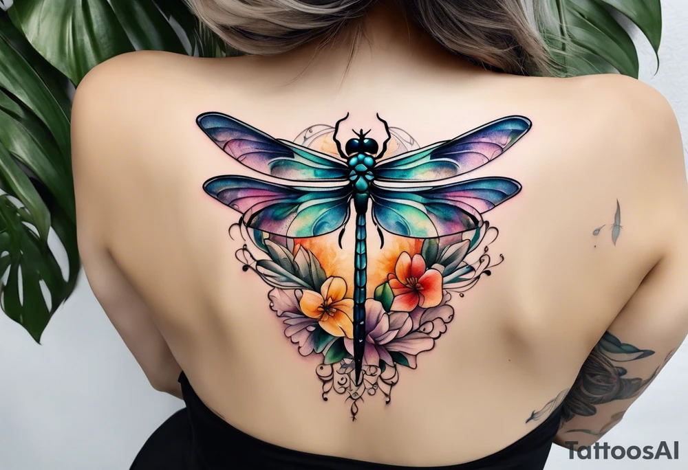dragonfly hip tattoo idea