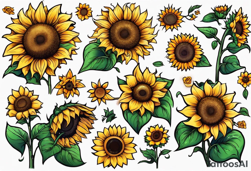 Sunflower tattoo idea