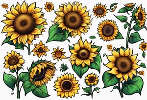 Sunflower tattoo idea
