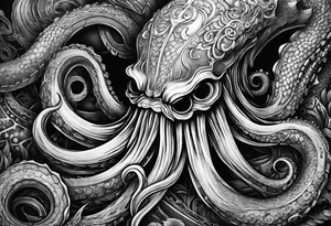 Kraken, up close, tattoo idea