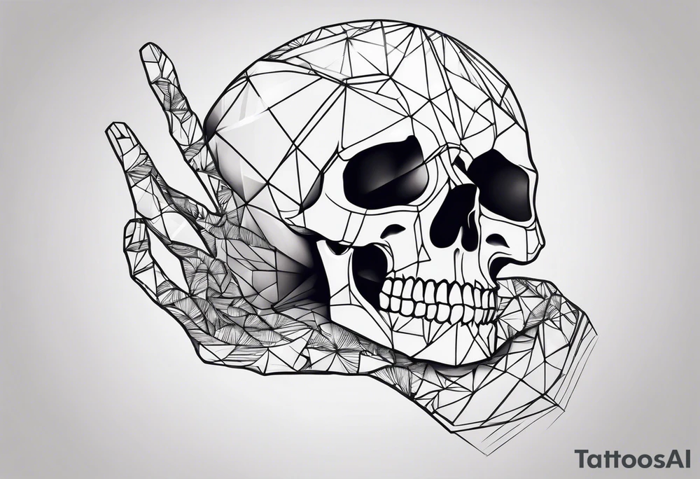 Skeleton of a hand tattoo idea