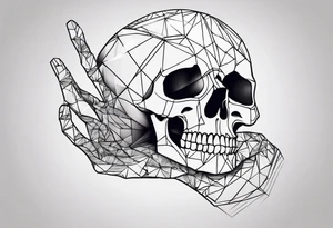 Skeleton of a hand tattoo idea