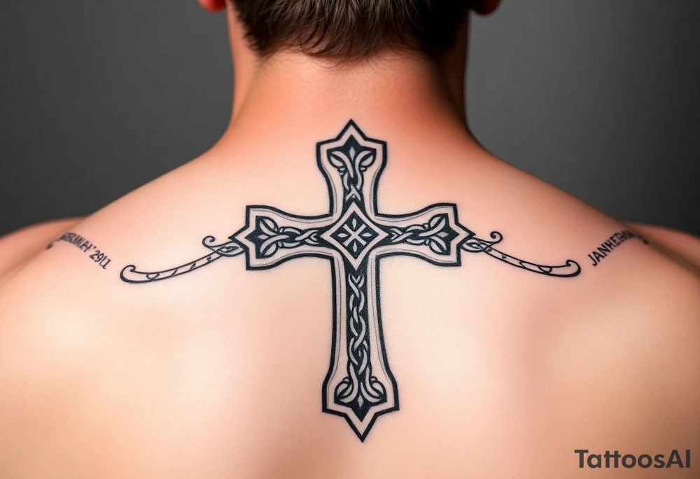 Celtic cross with Jeremiah 29:11 tattoo idea