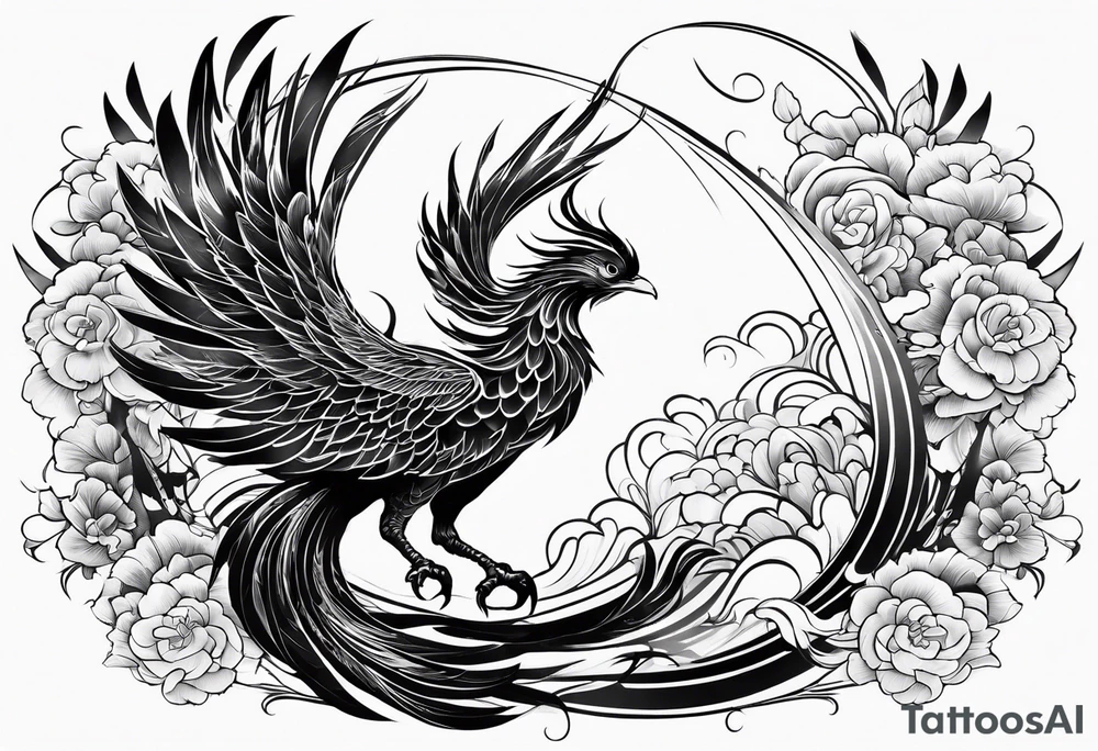 Japanese phoenix tattoo idea