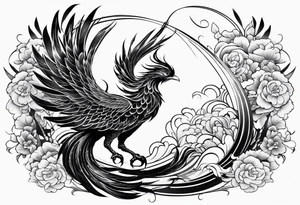 Japanese phoenix tattoo idea