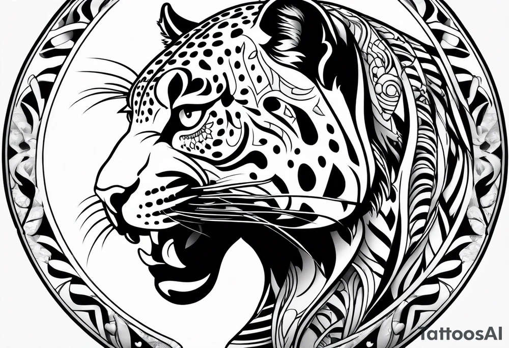 Jaguar head tattoo idea