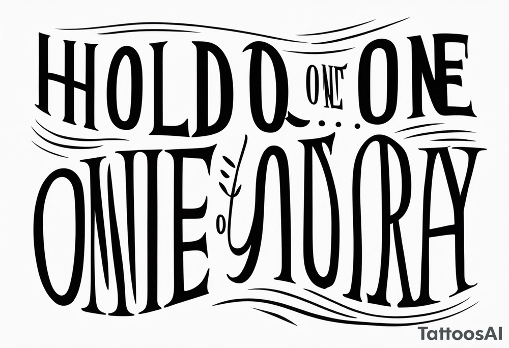 Hold on for one more day tattoo idea