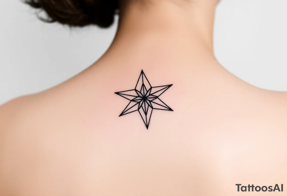 Create a star tattoo design. tattoo idea