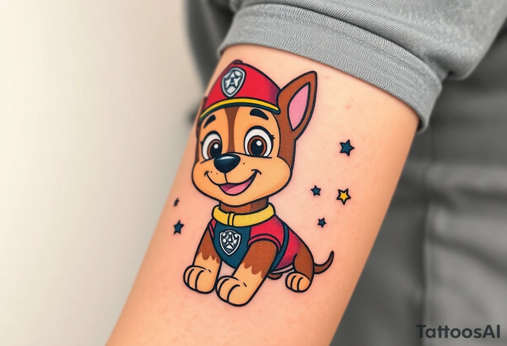 Marshall from paw patrol group tattoo idea