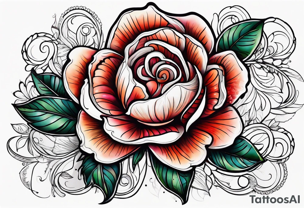 Tudor rose cygel tattoo idea