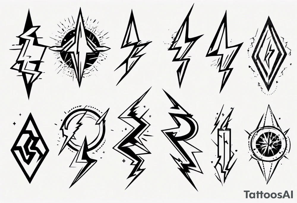 Lighting bolts tattoo idea