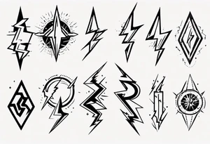 Lighting bolts tattoo idea