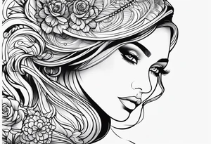curved line tattoo idea