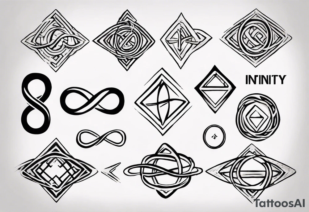 "Through thick & thin" written in the shape of an infinity sign tattoo idea "Through thick & thin" written in the shape of an infinity sign tattoo idea