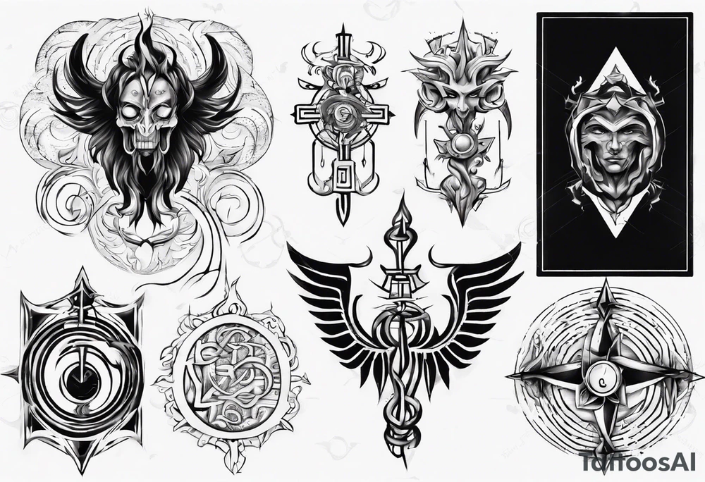 God’s strength and good judgement tattoo idea