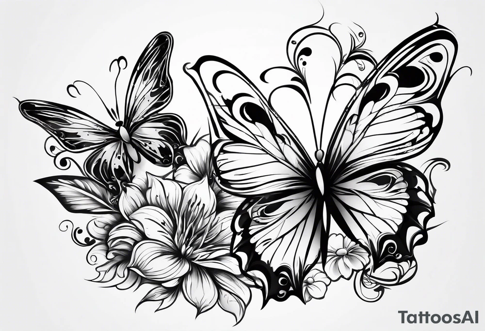 Butterflies tattoo idea