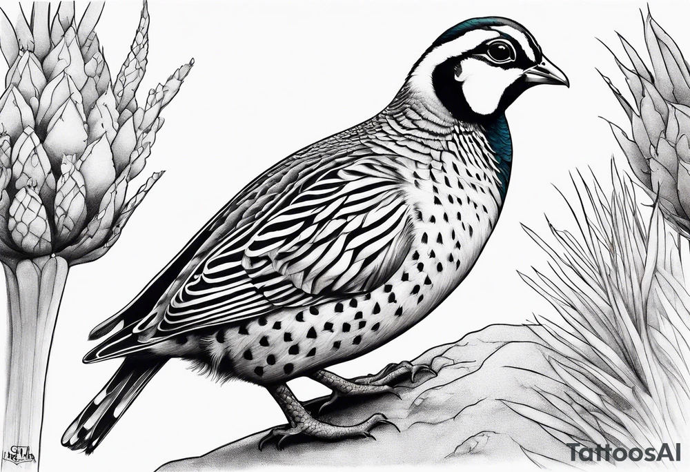 Quails, desert tattoo idea