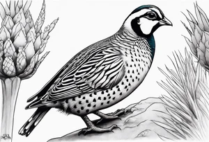 Quails, desert tattoo idea