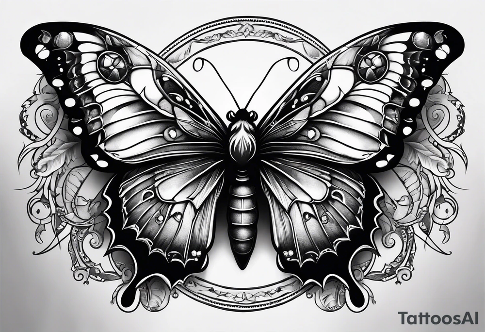 dark moth five and a half points tattoo idea