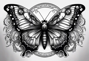 dark moth five and a half points tattoo idea