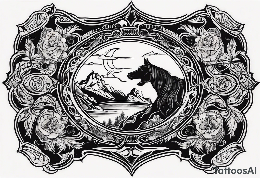 Western tattoo on butt tattoo idea