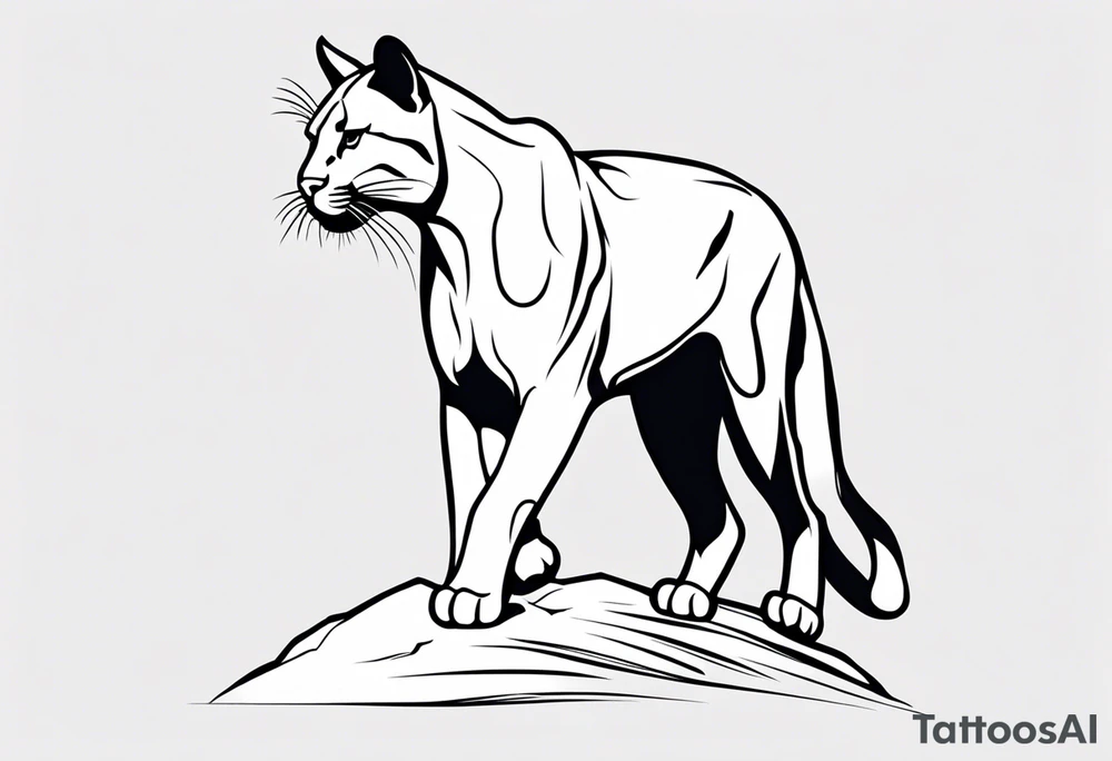 puma stalking tattoo idea