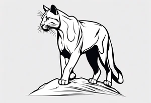 puma stalking tattoo idea