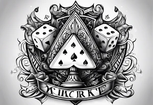 spades and dice tattoo idea