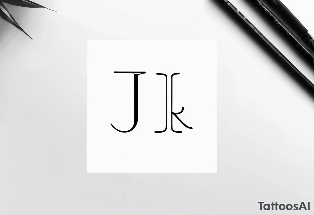 J and R letter tattoo tattoo idea