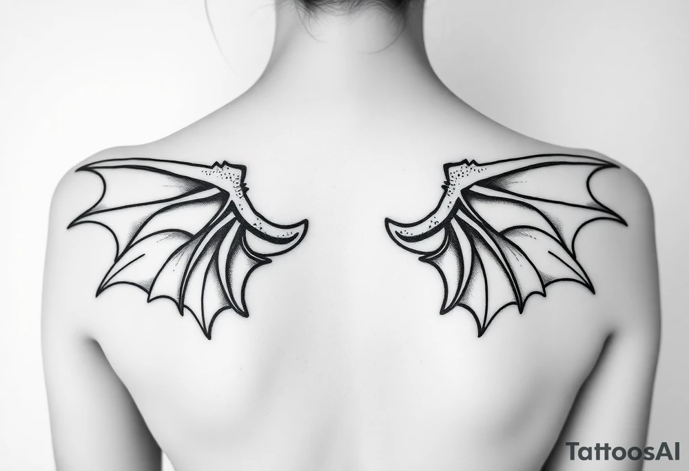 Dragon wings tattoo idea