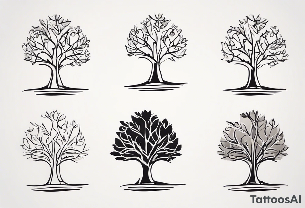 small minimalistic soft tree motif no border tattoo idea small minimalistic soft tree motif no border tattoo idea