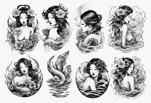 Wasser Nymphe tattoo idea