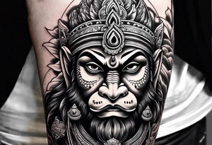 Half sleeve, hanuman tattoo idea