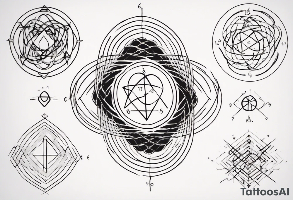 The mathematical 6,1 prime knot that is cute, shape it like a friendship graph tattoo idea