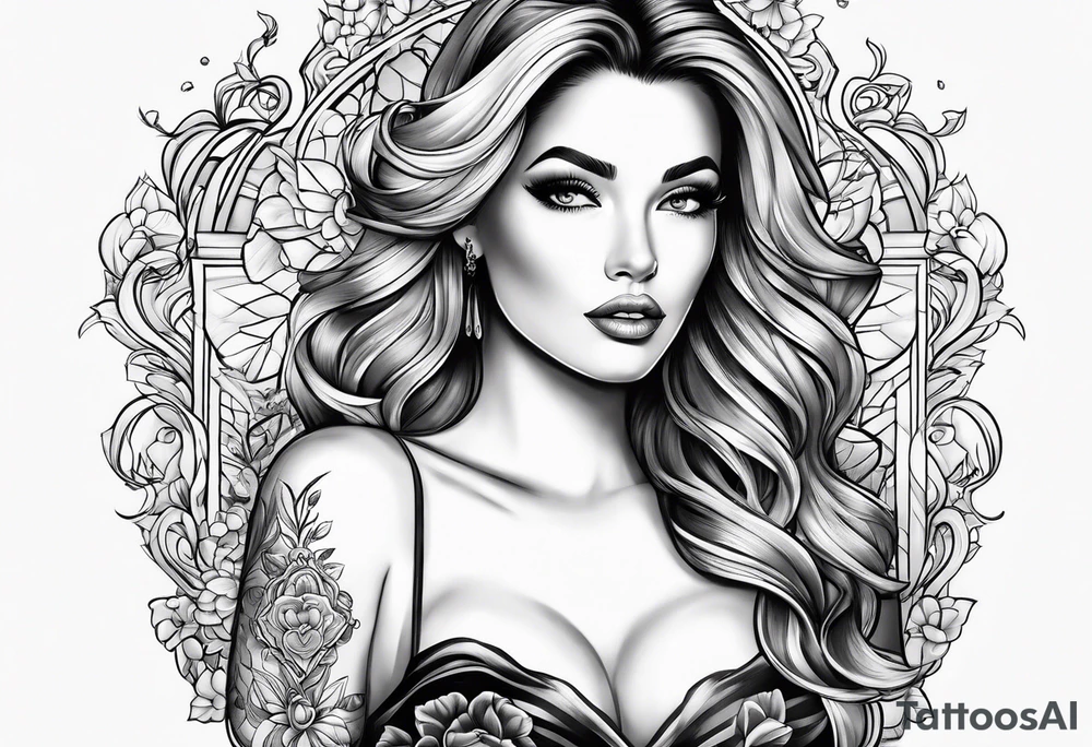 Pretty woman tattoo idea