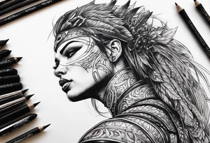 Wire warrior tattoo idea