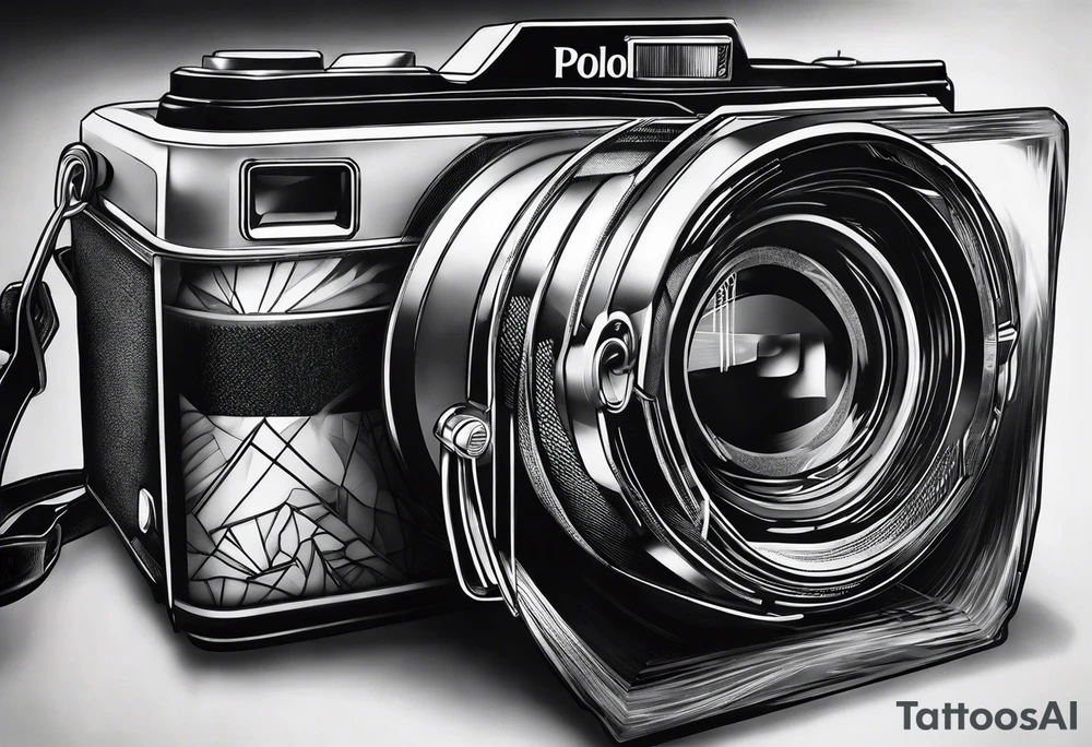 polaroid film tattoo idea