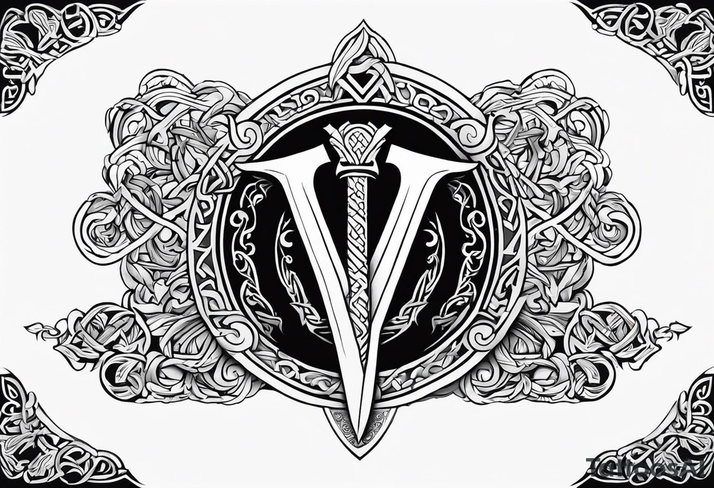 Valhalla viking 
Sword shield gods tattoo idea