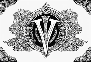 Valhalla viking 
Sword shield gods tattoo idea