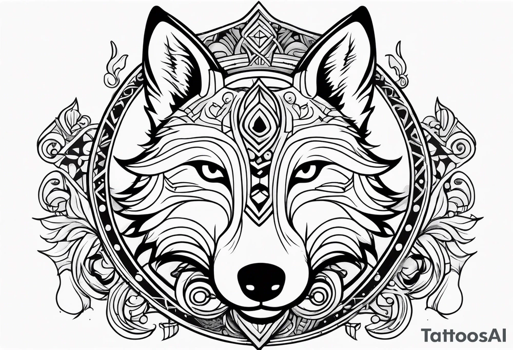 Viking fox tattoo idea