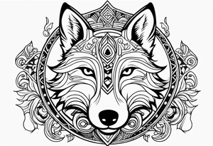 Viking fox tattoo idea