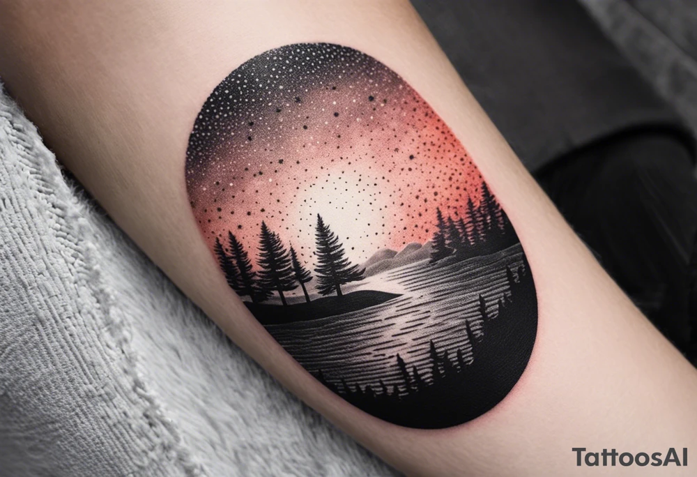 Áries, mar, por do sol, oxum tattoo idea