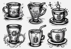 Codeine Syrup with a dubble cup tattoo idea