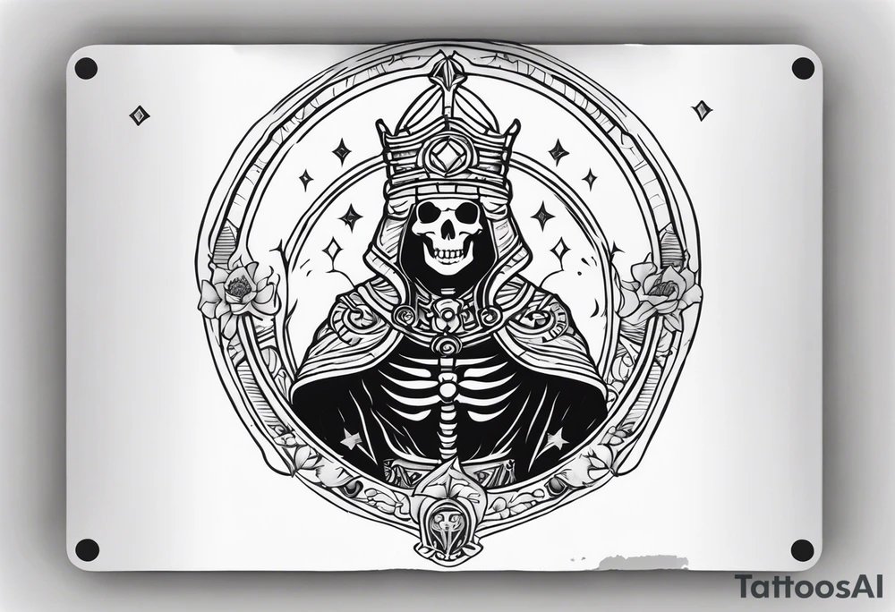 Hierophant skeleton 
tarot card tattoo idea