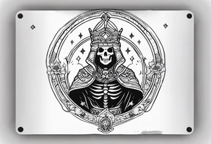 Hierophant skeleton 
tarot card tattoo idea