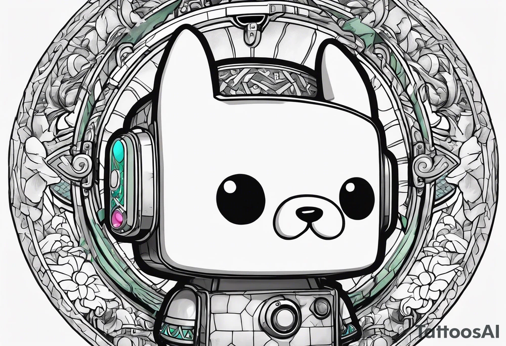BMO from adventure time with a halo tattoo idea