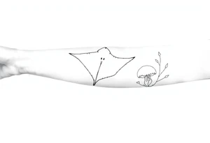 stingray, coral, jellyfish tattoo idea