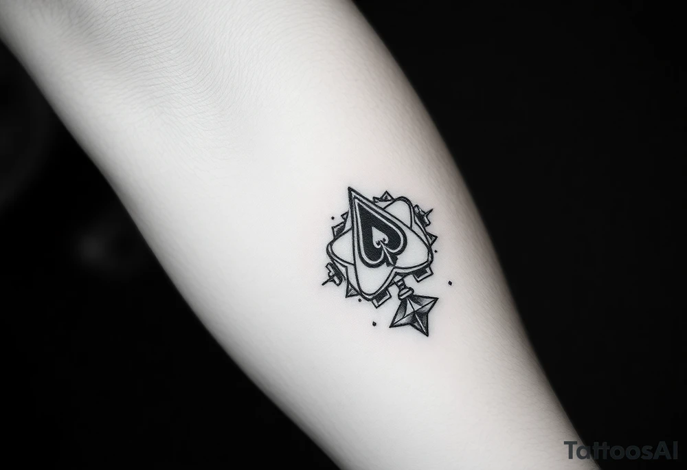 Für die außenseite vom unterarm 
Poker karten von ass bis bube in piek
Würfel tattoo idea