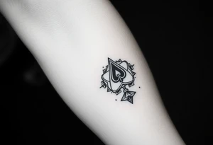 Für die außenseite vom unterarm 
Poker karten von ass bis bube in piek
Würfel tattoo idea